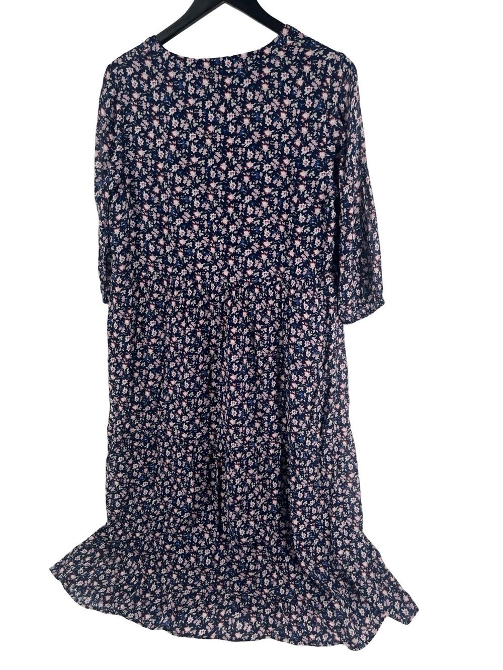 J.Jill‎ Petite Floral Tiered Midi Dress Small Petite Lined Rayon Pockets - Picture 3 of 7